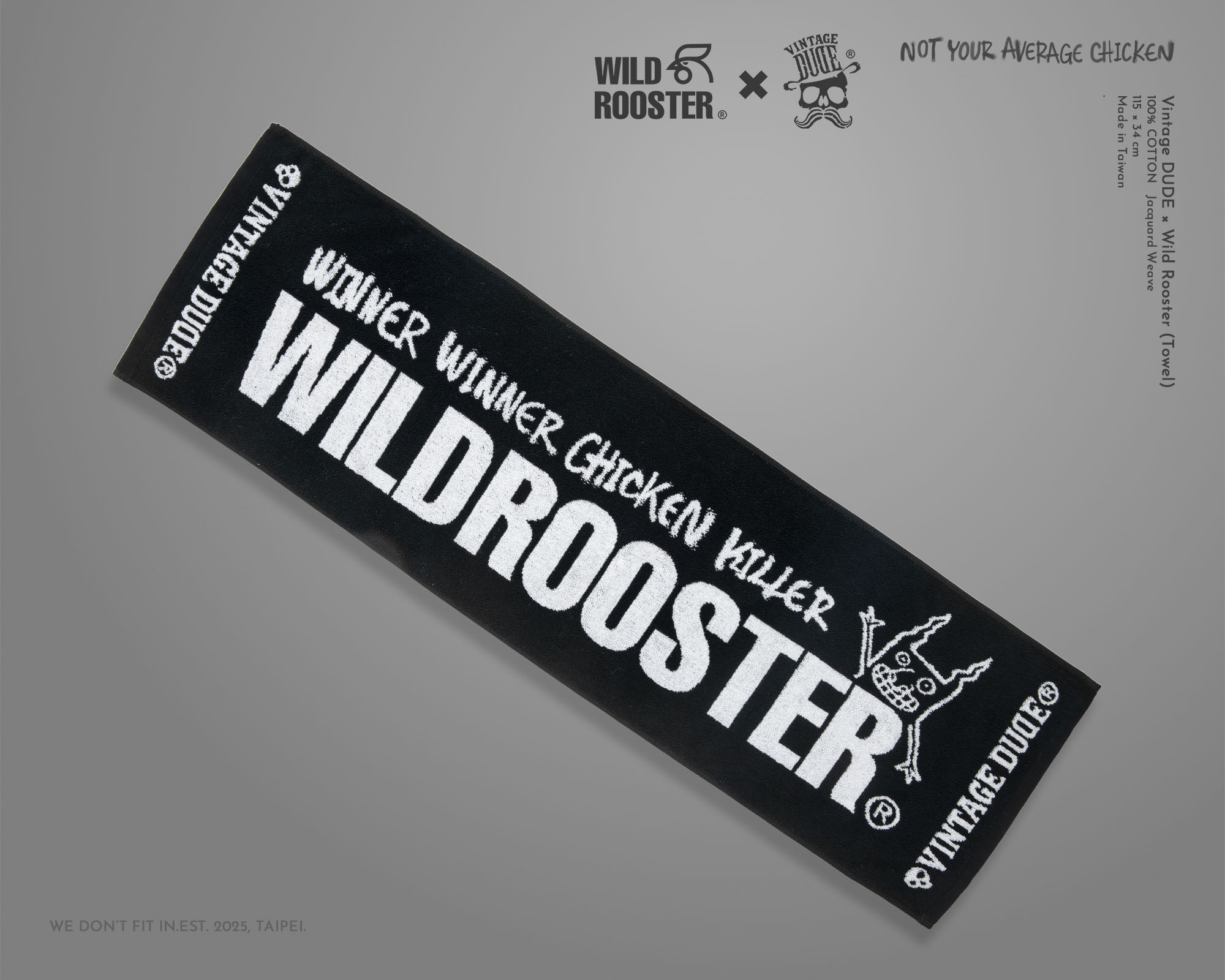 Wild Rooster × VINTAGE DUDE Jacquard Towel | oversize 大尺碼男裝