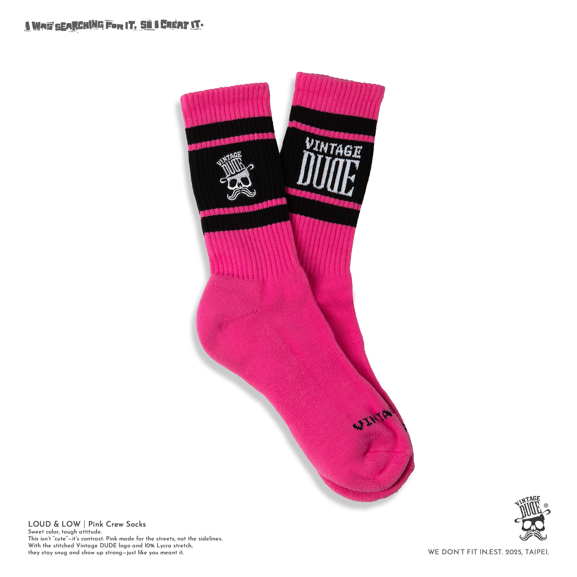 LOUD & LOW｜Pink Crew (PINK) | oversize 大尺碼男裝